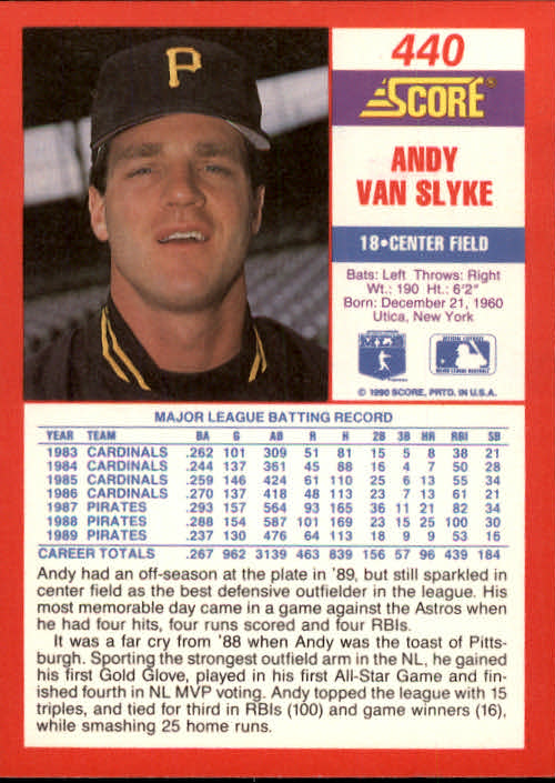 A2254- 1990 Score Baseball Cards 245-490 +Rookies -You Pick- 15+ FREE US SHIP - Picture 393 of 495