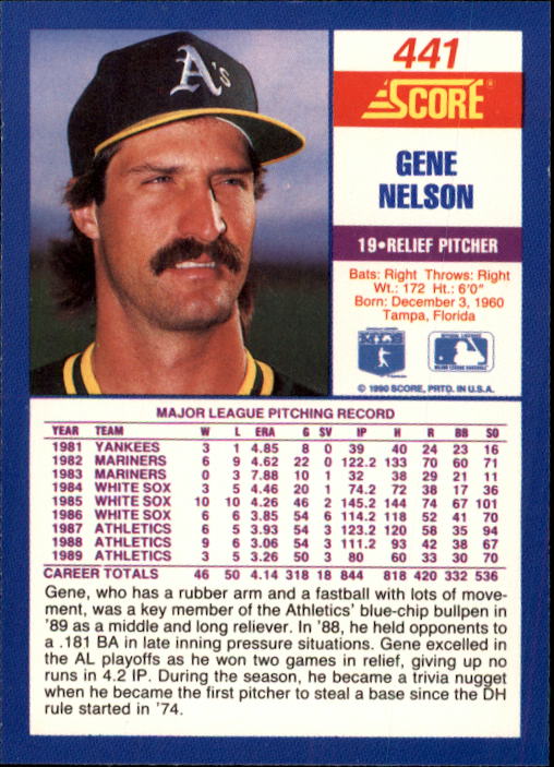A2254- 1990 Score Baseball Cards 245-490 +Rookies -You Pick- 15+ FREE US SHIP - Picture 395 of 495