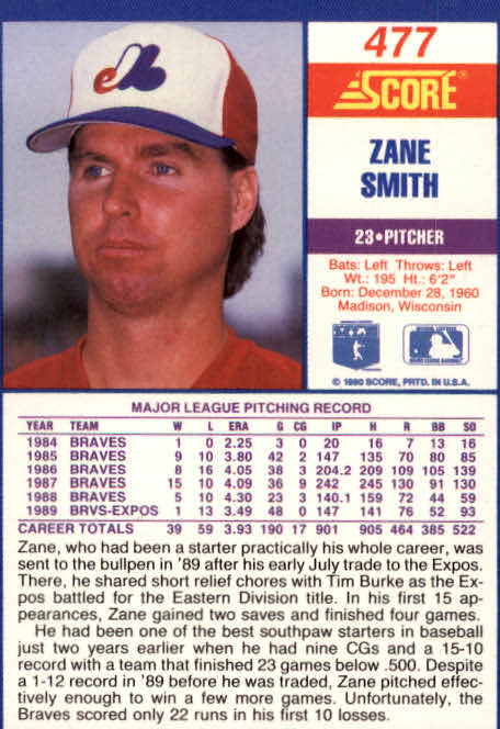 A2254- 1990 Score Baseball Cards 245-490 +Rookies -You Pick- 15+ FREE US SHIP - Picture 469 of 495