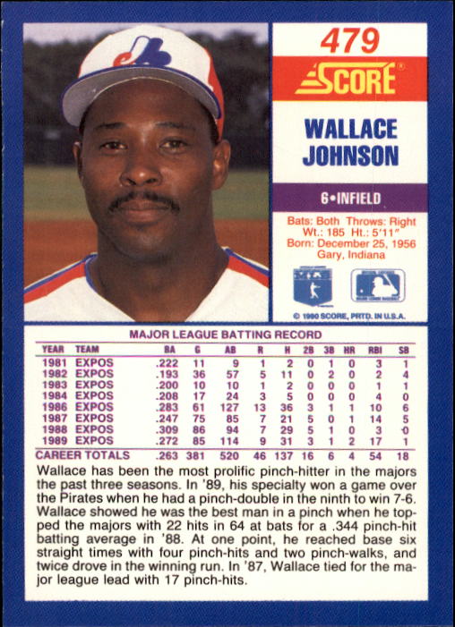 A2254- 1990 Score Baseball Cards 245-490 +Rookies -You Pick- 15+ FREE US SHIP - Picture 473 of 495