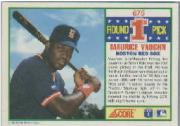 1990 Score #675 Mo Vaughn RC back image