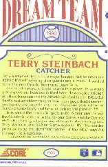 1990 Score #693B Terry Steinbach DT/COR catchers back image