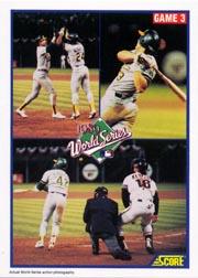 1990 Score #702 Carney Lansford/Rickey Henderson/Jose Canseco/Dave Henderson WS
