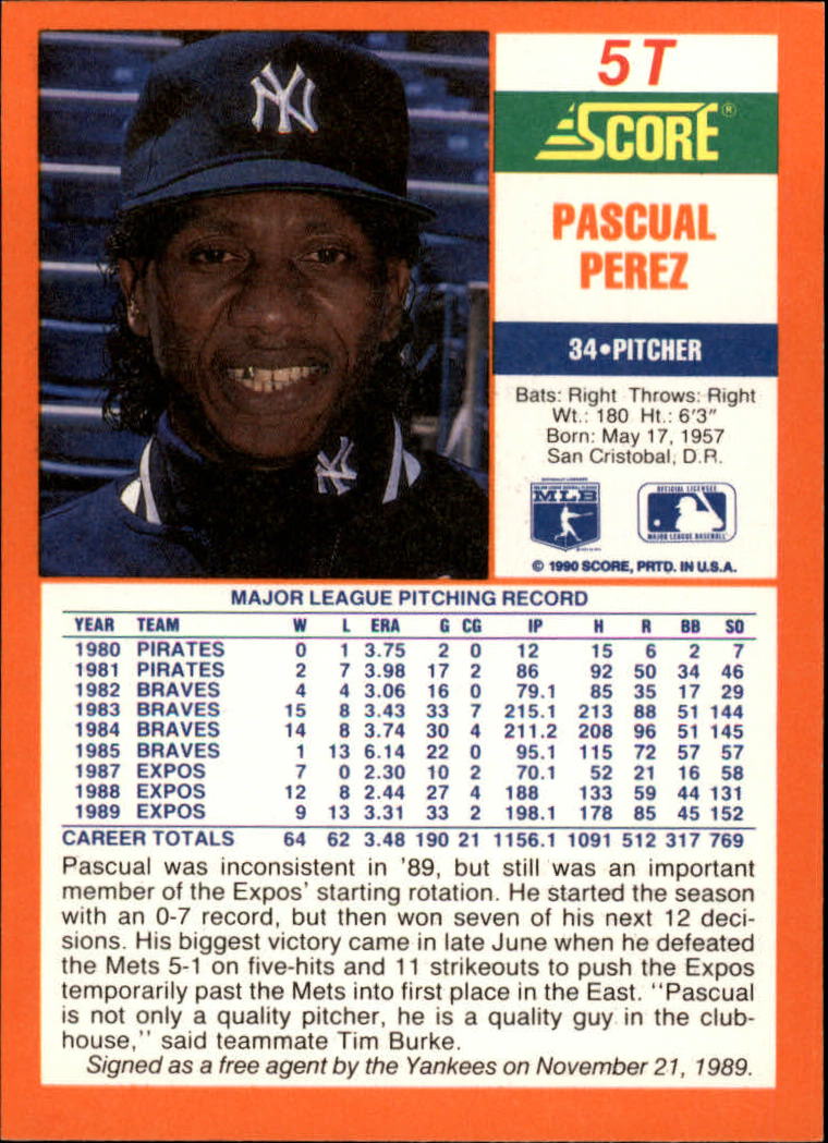 A9310- 1990 Score Rookie/Traded BB Card #s 1-110 -You Pick- 15+ FREE US SHIP - Picture 11 of 217