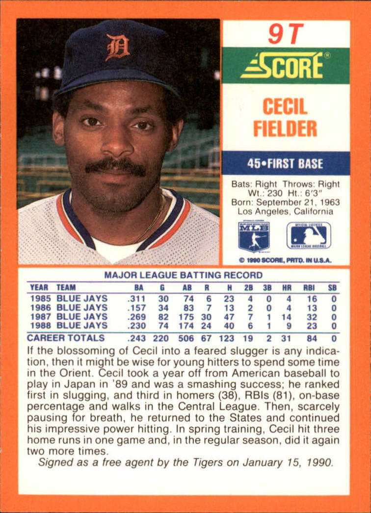 A9310- 1990 Score Rookie/Traded BB Card #s 1-110 -You Pick- 15+ FREE US SHIP - Picture 19 of 217
