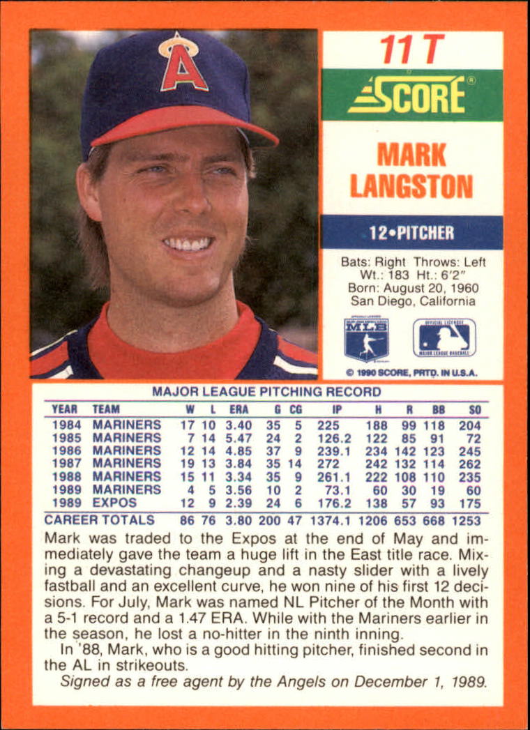 A9310- 1990 Score Rookie/Traded BB Card #s 1-110 -You Pick- 15+ FREE US SHIP - Picture 23 of 217