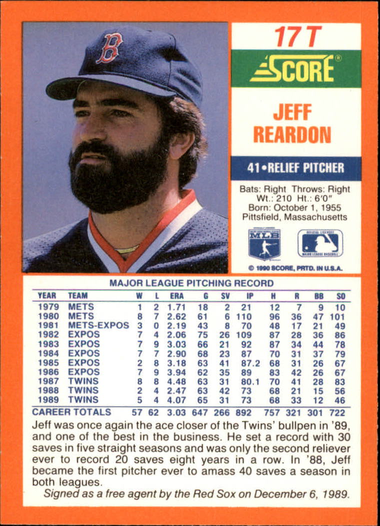 A9310- 1990 Score Rookie/Traded BB Card #s 1-110 -You Pick- 15+ FREE US SHIP - Picture 35 of 217