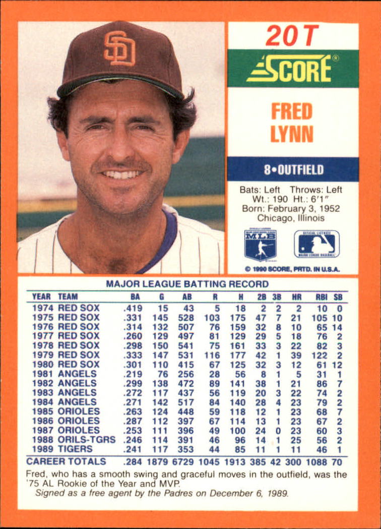 A9310- 1990 Score Rookie/Traded BB Card #s 1-110 -You Pick- 15+ FREE US SHIP - Picture 41 of 217
