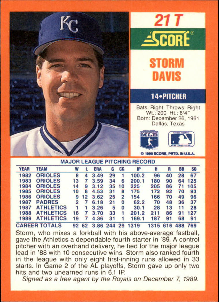 A9310- 1990 Score Rookie/Traded BB Card #s 1-110 -You Pick- 15+ FREE US SHIP - Picture 43 of 217