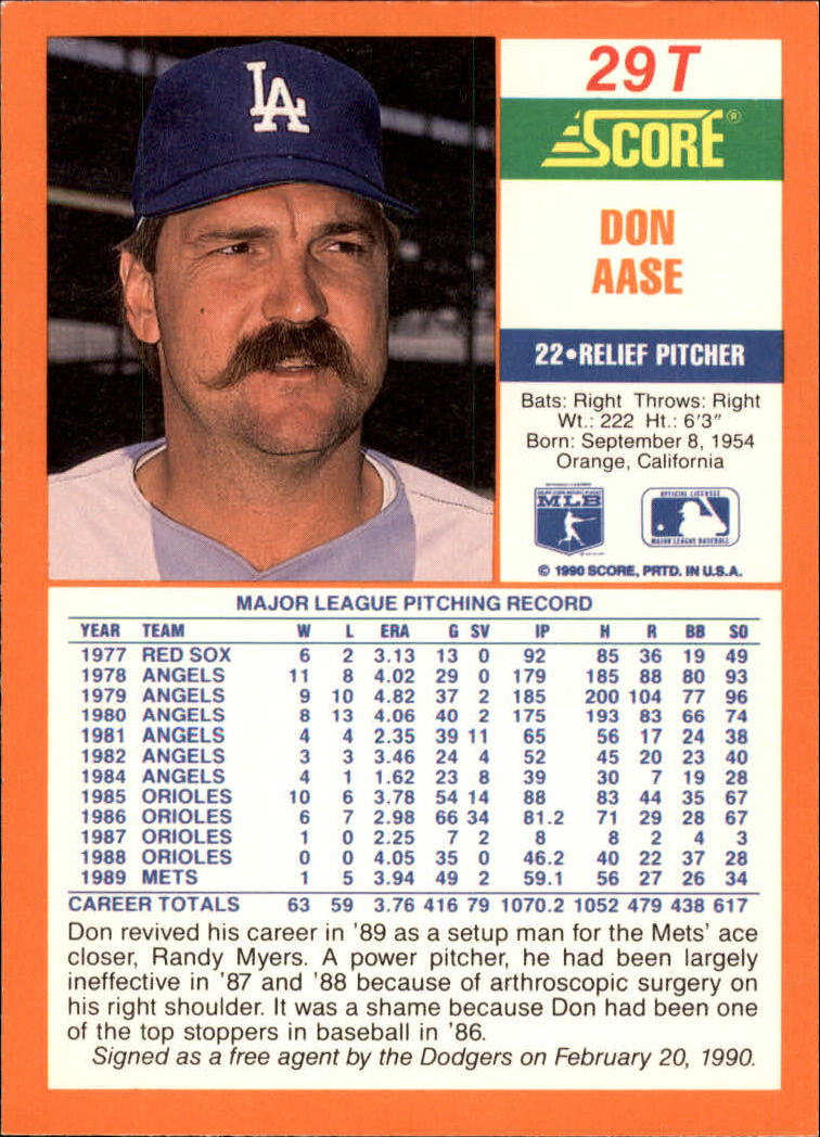 A9310- 1990 Score Rookie/Traded BB Card #s 1-110 -You Pick- 15+ FREE US SHIP - Picture 59 of 217