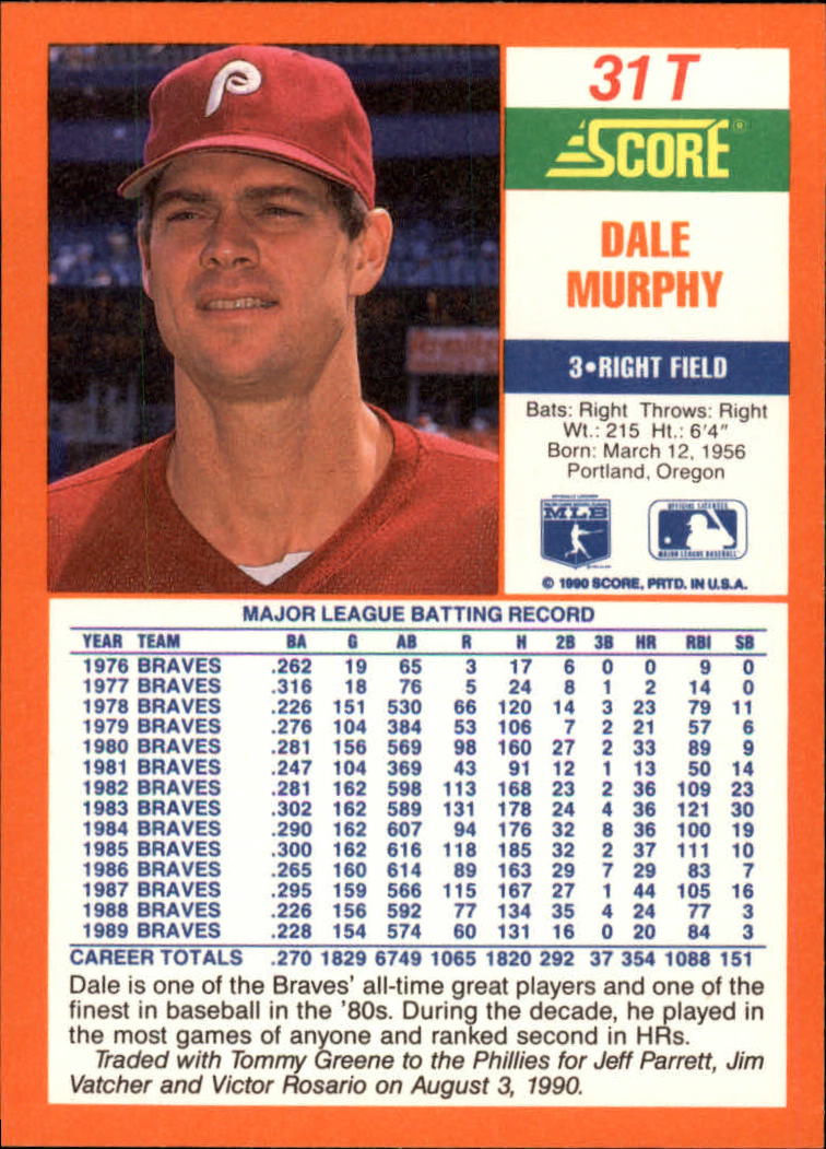 A9310- 1990 Score Rookie/Traded BB Card #s 1-110 -You Pick- 15+ FREE US SHIP - Picture 63 of 217