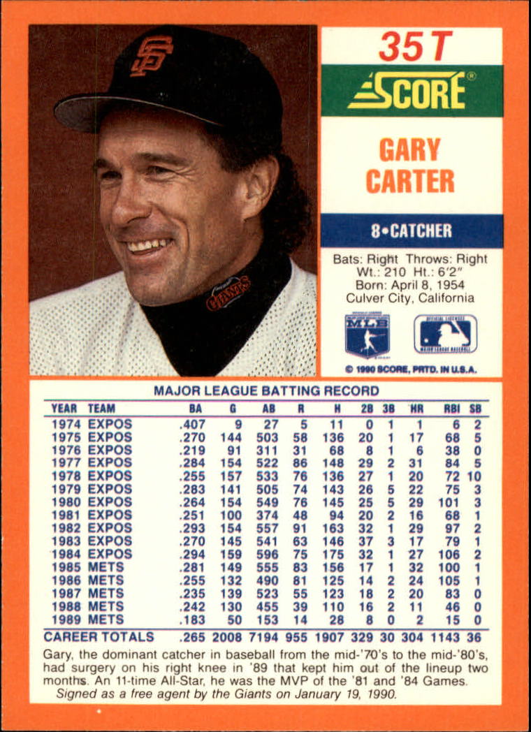 A9310- 1990 Score Rookie/Traded BB Card #s 1-110 -You Pick- 15+ FREE US SHIP - Picture 71 of 217
