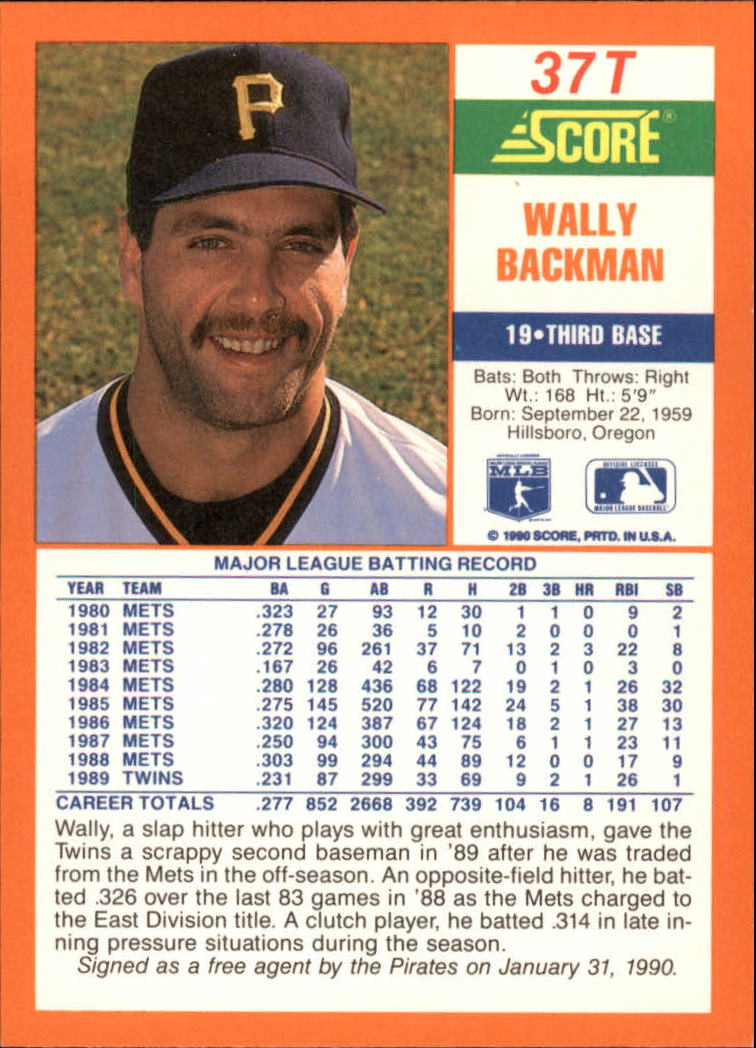 A9310- 1990 Score Rookie/Traded BB Card #s 1-110 -You Pick- 15+ FREE US SHIP - Picture 75 of 217
