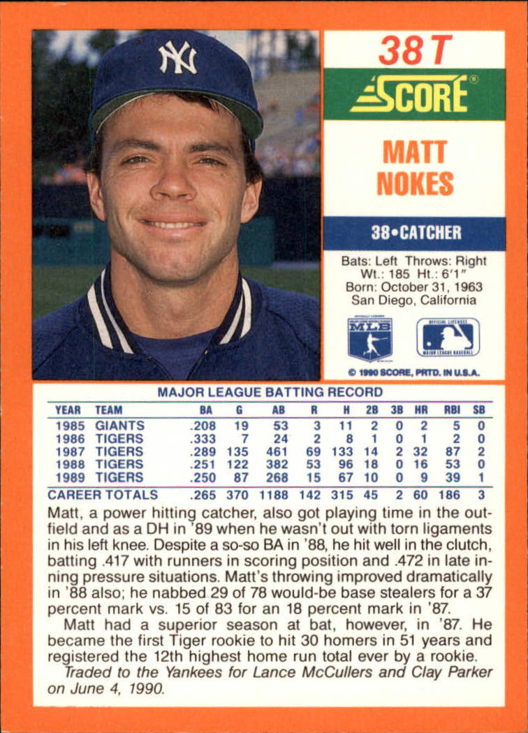 A9310- 1990 Score Rookie/Traded BB Card #s 1-110 -You Pick- 15+ FREE US SHIP - Picture 77 of 217