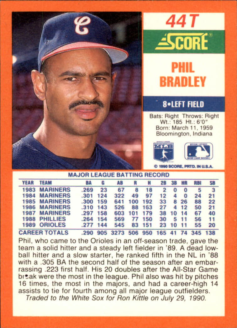 A9310- 1990 Score Rookie/Traded BB Card #s 1-110 -You Pick- 15+ FREE US SHIP - Picture 89 of 217
