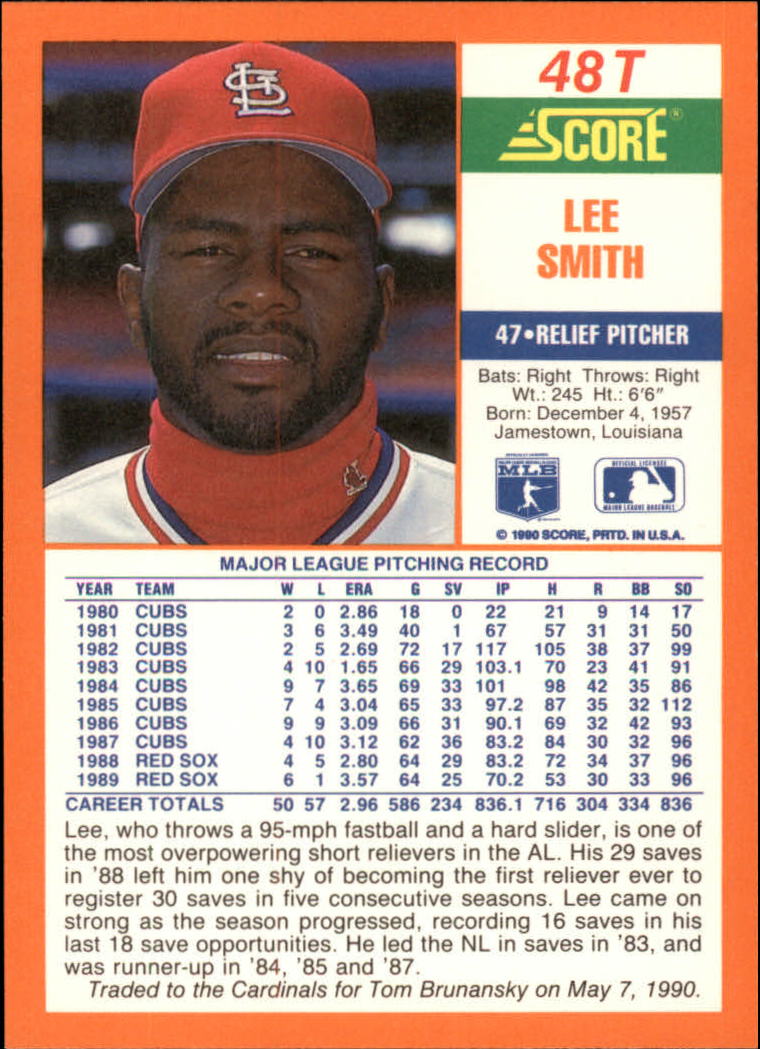A9310- 1990 Score Rookie/Traded BB Card #s 1-110 -You Pick- 15+ FREE US SHIP - Picture 97 of 217