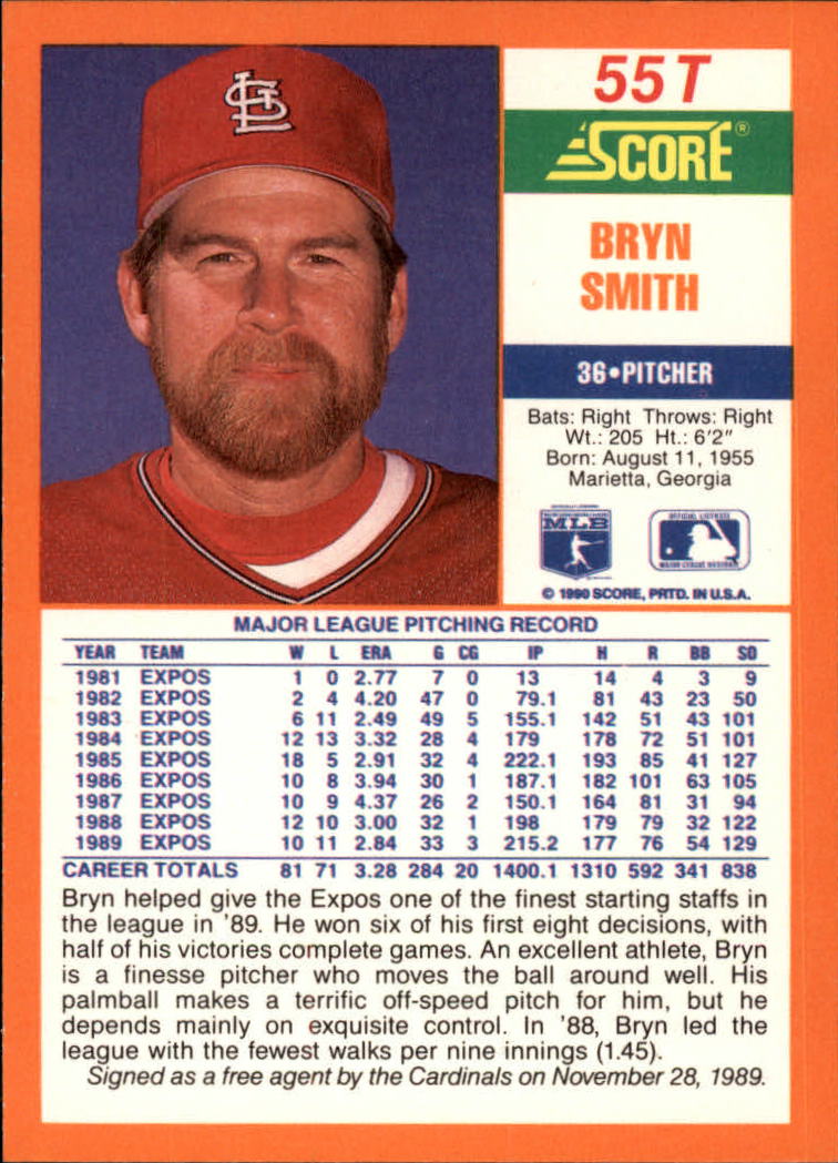 A9310- 1990 Score Rookie/Traded BB Card #s 1-110 -You Pick- 15+ FREE US SHIP - Picture 111 of 217