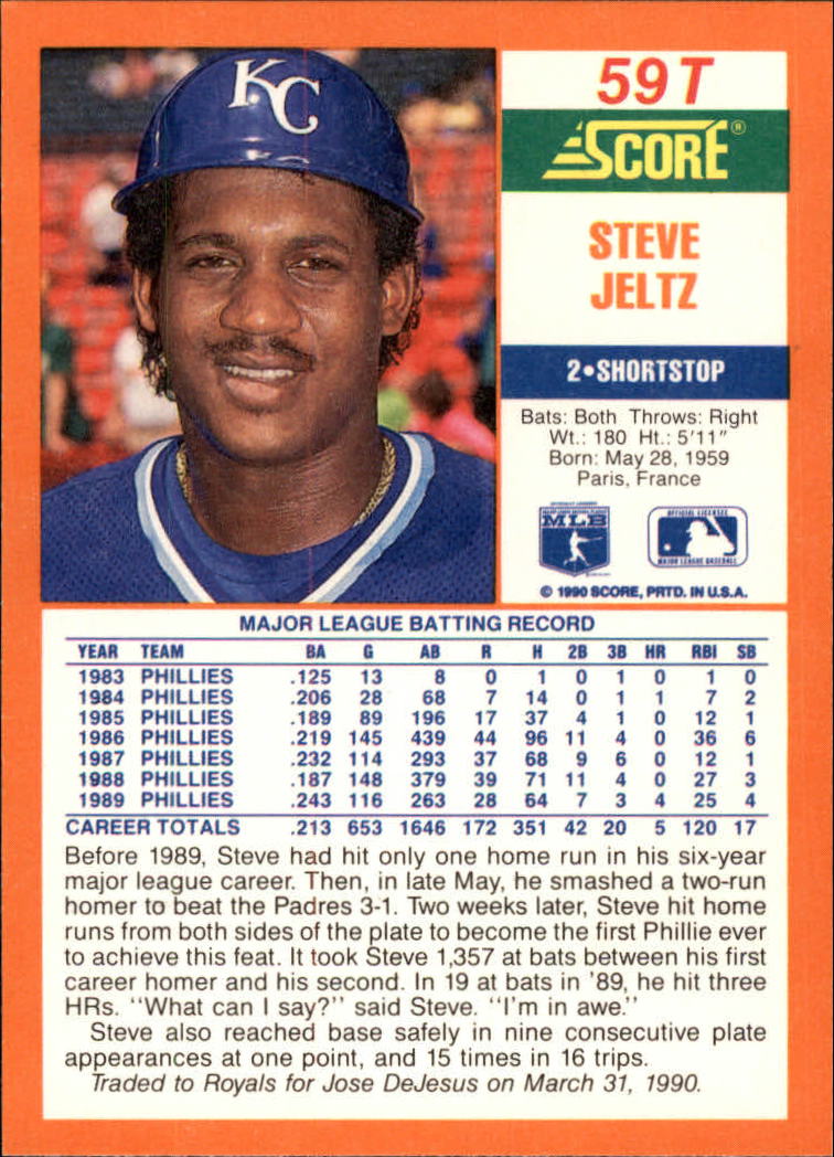 A9310- 1990 Score Rookie/Traded BB Card #s 1-110 -You Pick- 15+ FREE US SHIP - Picture 119 of 217