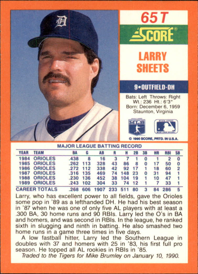 A9310- 1990 Score Rookie/Traded BB Card #s 1-110 -You Pick- 15+ FREE US SHIP - Picture 131 of 217
