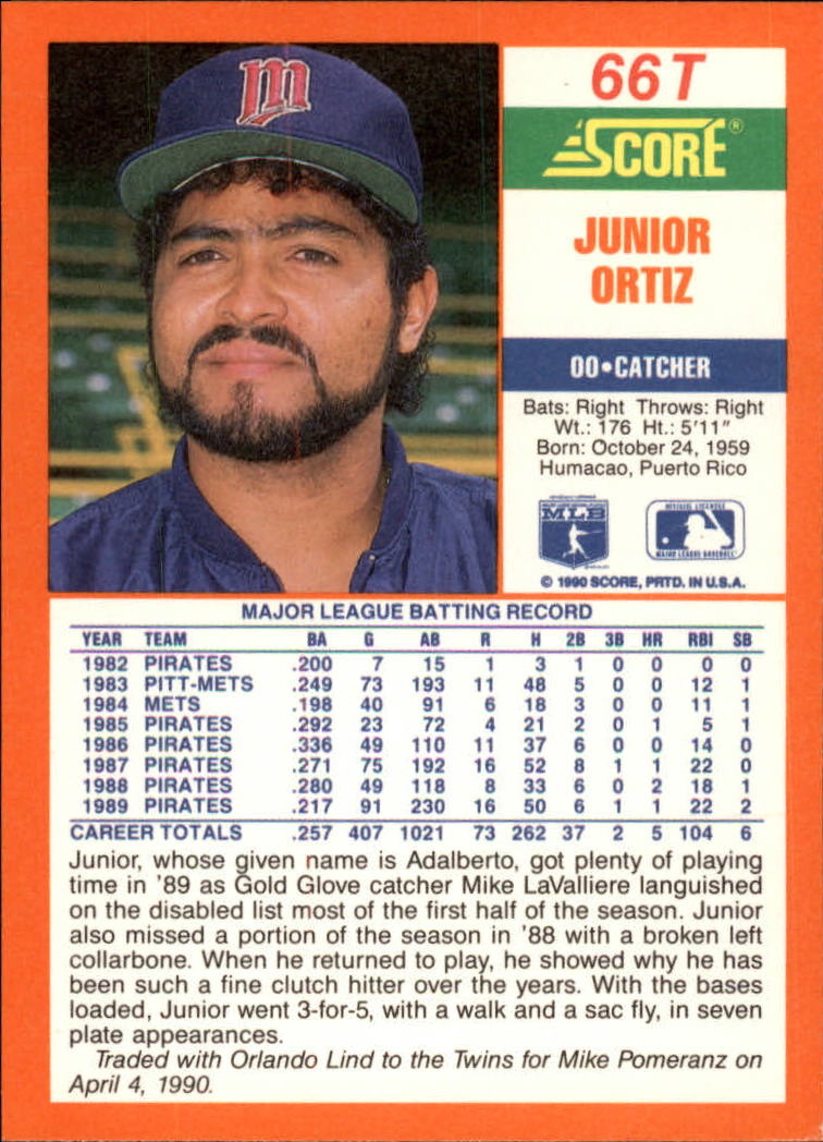 A9310- 1990 Score Rookie/Traded BB Card #s 1-110 -You Pick- 15+ FREE US SHIP - Picture 133 of 217