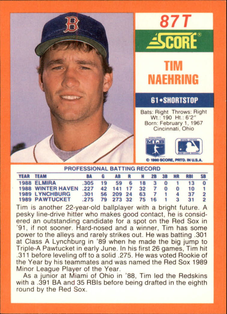 A9310- 1990 Score Rookie/Traded BB Card #s 1-110 -You Pick- 15+ FREE US SHIP - Picture 173 of 217