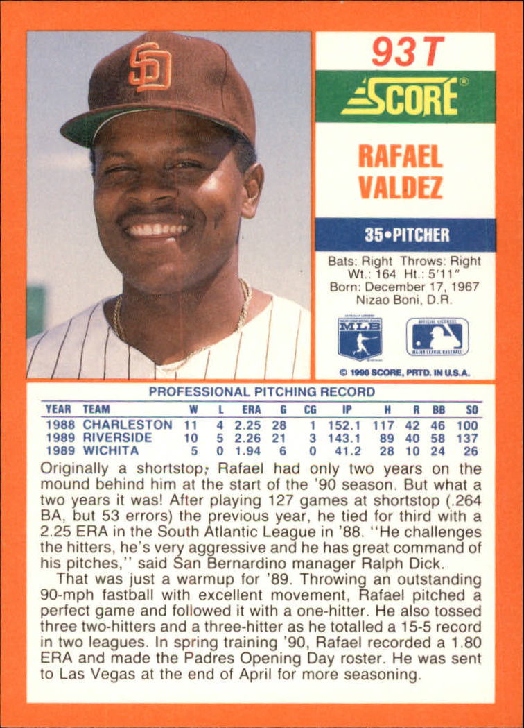 A9310- 1990 Score Rookie/Traded BB Card #s 1-110 -You Pick- 15+ FREE US SHIP - Picture 185 of 217