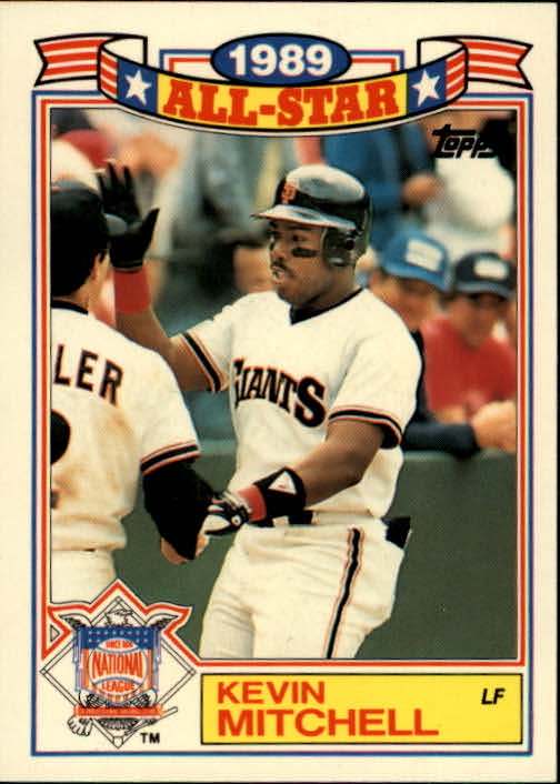 1990 Topps Glossy All-Stars #6 Kevin Mitchell - NM-MT