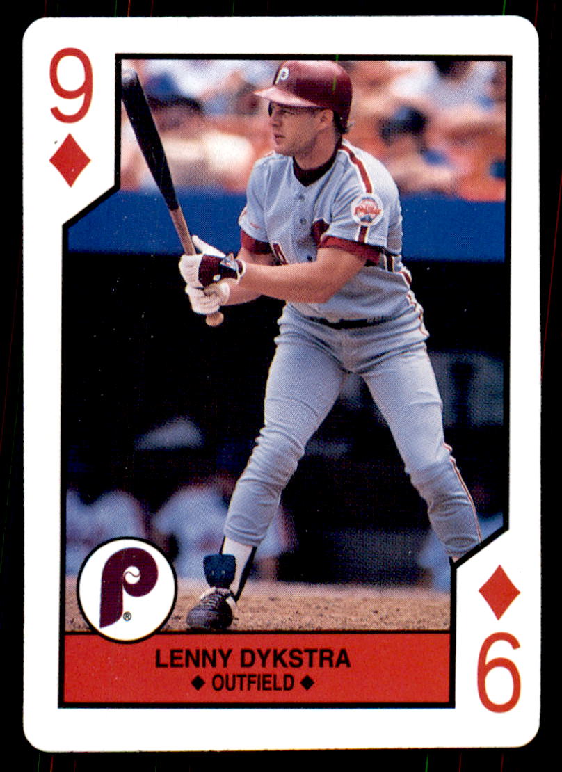 1990 U.S. Playing Cards All-Stars #9D Lenny Dykstra