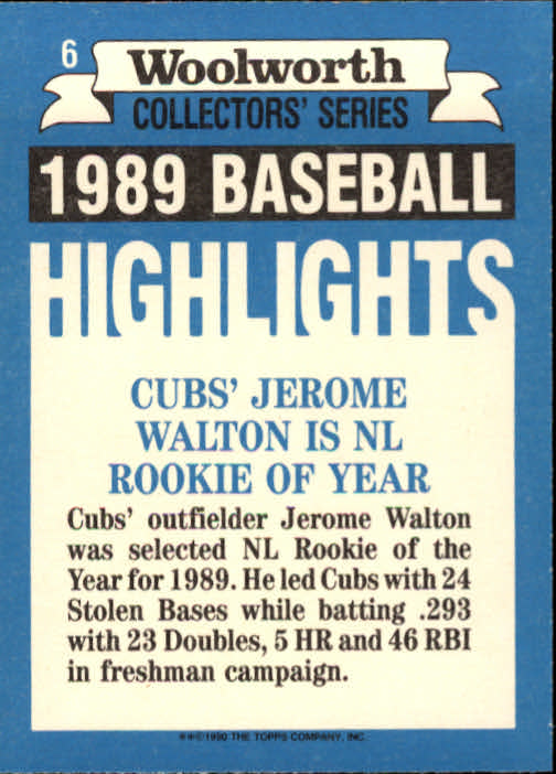 A7740- 1990 Woolworth Topps Baseball Karten 1-33 -du Pick- 15 + Gratis US Schiff - Bild 13 von 67