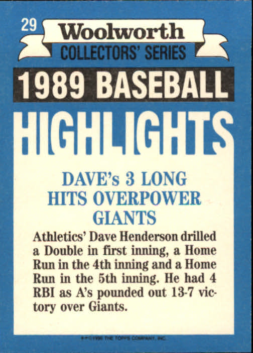 A7740- 1990 Woolworth Topps Baseball Karten 1-33 -du Pick- 15 + Gratis US Schiff - Bild 59 von 67