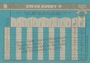 1990 Bowman #9 Steve Avery back image