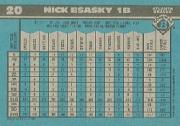 1990 Bowman #20 Nick Esasky back image