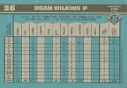 1990 Bowman #26 Dean Wilkins RC back image
