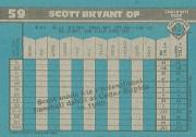 1990 Bowman #59 Scott Bryant RC back image