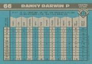 1990 Bowman #66 Danny Darwin back image