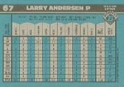 1990 Bowman #67 Larry Andersen back image