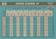 1990 Bowman #68 Jose Cano RC back image