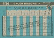 1990 Bowman #144 Chuck Malone RC back image