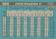 1990 Bowman #186 Jose DeLeon back image