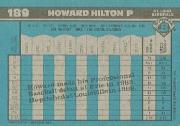 1990 Bowman #189 Howard Hilton RC back image