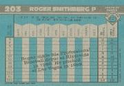 1990 Bowman #203 Roger Smithberg RC back image