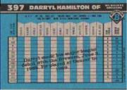 1990 Bowman #397 Darryl Hamilton back image