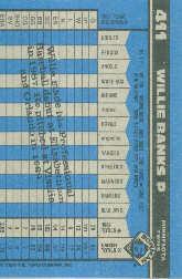 1990 Bowman #411 Willie Banks RC back image