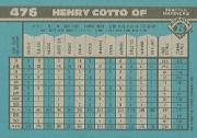 1990 Bowman #476 Henry Cotto back image