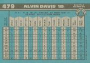 1990 Bowman #479 Alvin Davis back image