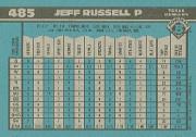 1990 Bowman #485 Jeff Russell back image