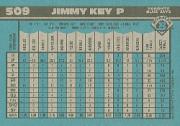 1990 Bowman #509 Jimmy Key back image