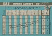 1990 Bowman #523 Eddie Zosky RC back image