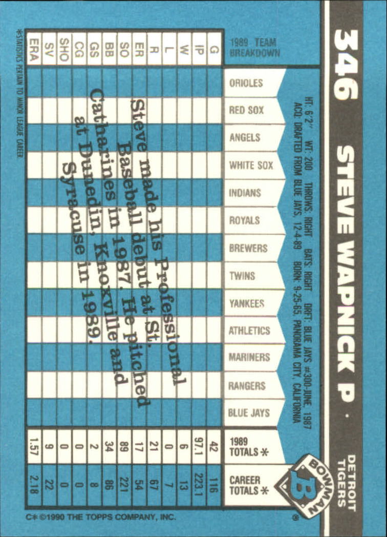 1990 Bowman Tiffany Baseball "Main Set" Base Cards #251 to #527 - Picture 157 of 461