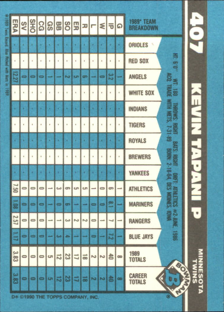 1990 Bowman Tiffany Baseball "Main Set" Base Cards #251 to #527 - Picture 263 of 461